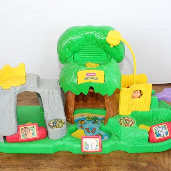 Vintage Fisher Price Little People Zoo Playset Only 2001 Mattel Sounds Working - Picture 1 of 13